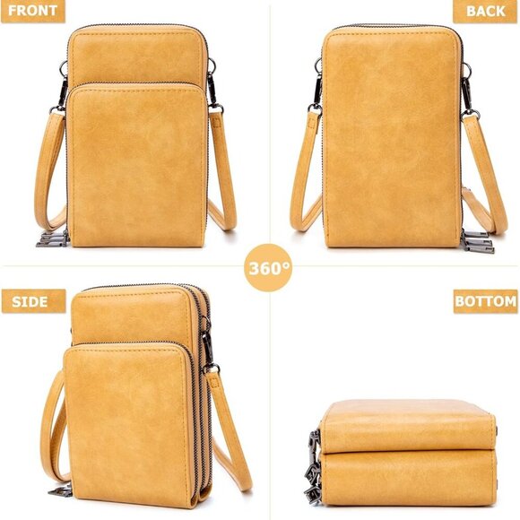 Small Crossbody Cell Phone Bag for Women, Mini Over Shoulder Handbag Purse with - Picture 4 of 7